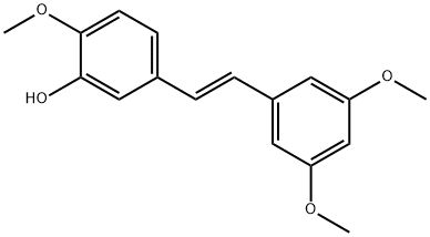 3'-羟基-3,4',5-三甲氧基二苯乙烯 结构式
