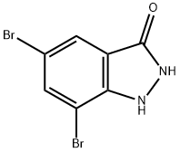 5,7-二溴-1H-吲唑-3-醇 结构式