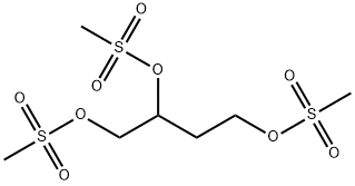 1,2,4-三(甲烷磺酰氧基)丁烷 结构式