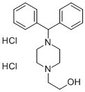 1-二苯甲基-4-(2-羟乙基)哌嗪二盐酸盐 结构式