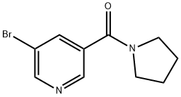 3-BROMO-5-(PYRROLIDINOCARBONYL)PYRIDINE 结构式