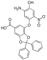 4-(5-Amino-4-hydroxy-2-nitrophenoxy)-2,2-diphenyl-1,3-benzodioxole-6-carboxylic acid 结构式