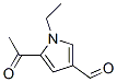 1H-Pyrrole-3-carboxaldehyde, 5-acetyl-1-ethyl- (9CI) 结构式