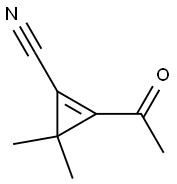 1-Cyclopropene-1-carbonitrile, 2-acetyl-3,3-dimethyl- (9CI) 结构式