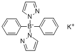 二苯基双(吡唑-1-基)硼酸钾 结构式