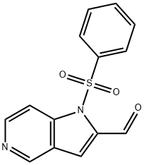 1-(苯磺酰基)-1H-吡咯并[3,2-C]吡啶-2-甲醛 结构式