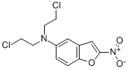 5-(BIS(2-CHLOROETHYL)AMINO)-2-NITROBENZOFURAN 结构式