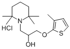 1-Piperidineethanol, alpha-(((3-methyl-2-thienyl)oxy)methyl)-2,2,6,6-t etramethyl-, hydrochloride 结构式