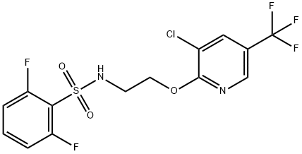 N-(2-{[3-氯-5-(三氟甲基)吡啶-2-基]氧基}乙基)-2,6-二氟苯-1-磺酰胺 结构式