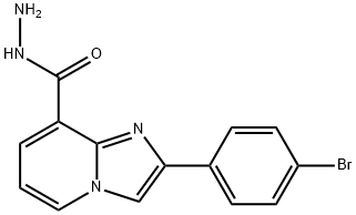2-(4-溴苯基)咪唑并[1,2-A]吡啶-8-碳酰肼 结构式