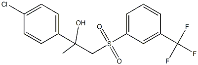 2-(4-氯苯基)-1-((3-(三氟甲基)苯基)磺酰基)丙-2-醇 结构式