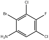 2-溴-3,5-二氯-4-氟苯胺 结构式