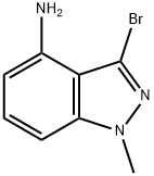 4-氨基-3-溴-1-甲基吲唑 结构式