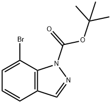 7-溴-吲唑-1-羧酸叔丁酯 结构式