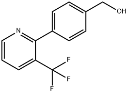 {4-[3-(trifluoromethyl)-2-pyridinyl]phenyl}methanol 结构式