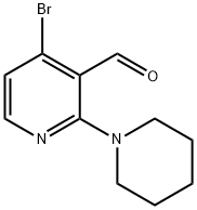 4-溴-2-(1-哌啶基)-3-吡啶羧醛 结构式