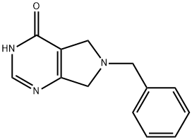 3,5,6,7-四氢-6-(苯基甲基)-4H-吡咯并[3,4-D]嘧啶-4-酮 结构式
