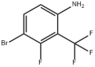 4-溴-3-氟-2-(三氟甲基)苯胺 结构式