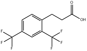 3-(2,4-双(三氟甲基)苯基)丙酸 结构式