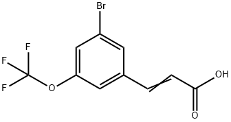 (E)-3-(3-溴-5-(三氟甲氧基)苯基)丙烯酸 结构式