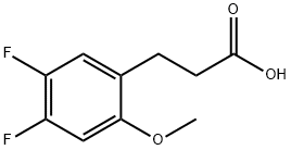 3-(4,5-二氟-2-甲氧基苯基)丙酸 结构式