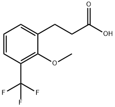 3-(2-甲氧基-3-(三氟甲基)苯基)丙酸 结构式