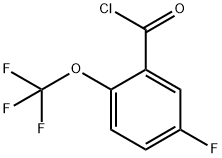 5-氟-2-(三氟甲氧基)苯甲酰氯 结构式