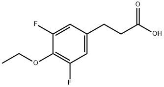 3-(4-乙氧基-3,5-二氟苯基)丙酸 结构式