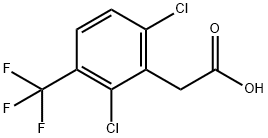 2-(2,6-二氯-3-(三氟甲基)苯基)乙酸 结构式