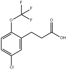 3-(5-氯-2-(三氟甲氧基)苯基)丙酸 结构式