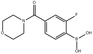 2-氟-4-(4-吗啉基羰基)苯硼酸 结构式