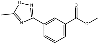 3-(5-甲基-1,2,4-噁二唑-3-基)苯甲酸甲酯 结构式