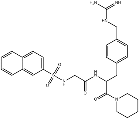 N(alpha)-(2-naphthylsulfonylglycyl)-4-guanidinomethylphenylalaninepiperidide 结构式
