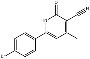 6-(4-BROMOPHENYL)-1,2-DIHYDRO-4-METHYL-2-OXOPYRIDINE-3-CARBONITRILE 结构式