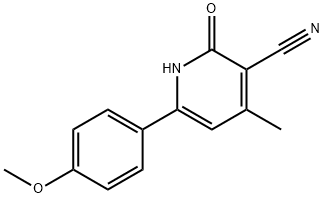 1,2-DIHYDRO-6-(4-METHOXYPHENYL)-4-METHYL-2-OXOPYRIDINE-3-CARBONITRILE 结构式