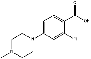 2-氯-4-(4-甲基-1-哌嗪基)苯甲酸 结构式