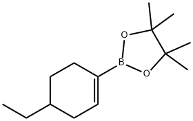 2-(4-乙基环己基-1-烯)-4,4,5,5-四甲基-1,3,2-二氧杂戊硼烷 结构式