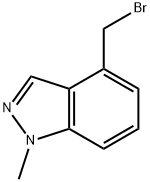 四溴甲基-1-甲基吲唑 结构式