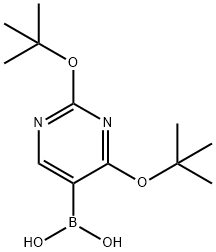 2,4-二叔丁氧基嘧啶-5-基硼酸 结构式