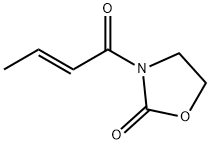 3-[(E)-2-BUTENOYL]-1,3-OXAZOLIDIN-2-ONE 结构式