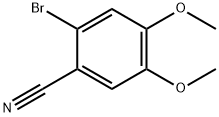 2-溴-4,5-二甲氧基苯甲腈 结构式
