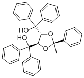 (+)-4,5-双[羟基(二苯基)甲基]-2-甲基-2-苯基-1,3-二氧戊环 结构式