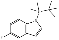 1-(tert-butyl-dimethyl-silanyl)-5-fluoro-1H-indole 结构式