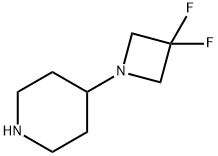4-(3,3-二氟氮杂环丁烷-1-基)哌啶 结构式