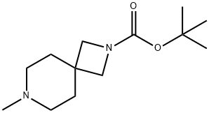 2,7-二氮杂螺[3.5]壬烷-2-羧酸,7-甲基-1,1-二甲基乙基酯 结构式