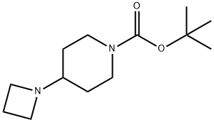 tert-Butyl 4-(azetidin-1-yl)piperidine-1-carboxylate 结构式