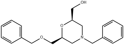 ((2R,6S)-4-苄基-6-(苄氧基甲基)吗啉-2-基)甲醇 结构式