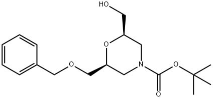 (2S,6R)-tert-butyl 2-(benzyloxyMethyl)-6-(hydroxyMethyl)Morpholine-4-carboxylate 结构式