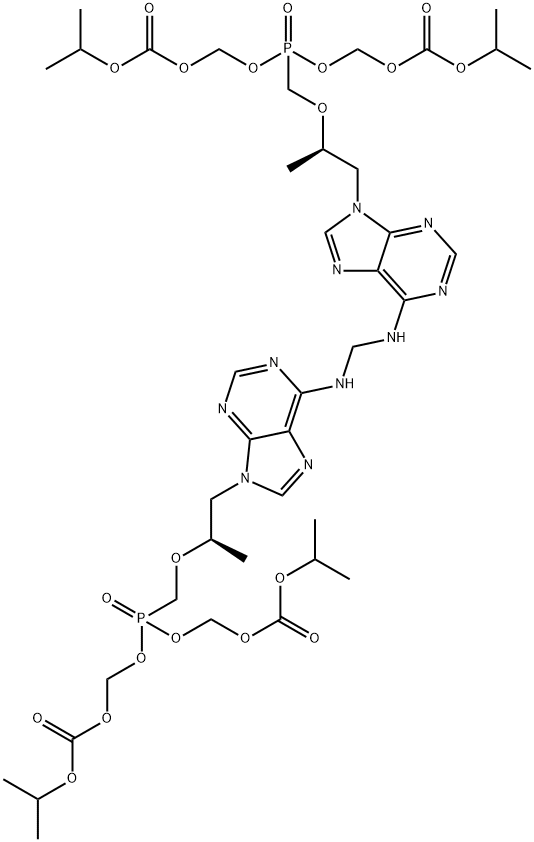 富马酸替诺福韦二吡呋酯二聚体 结构式