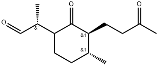 (2S,3R,6R,S)-2 - (3 - 氧代丁基)-3 - 甲基-6 - [(R) - 2 - 丙醛]环己酮 结构式